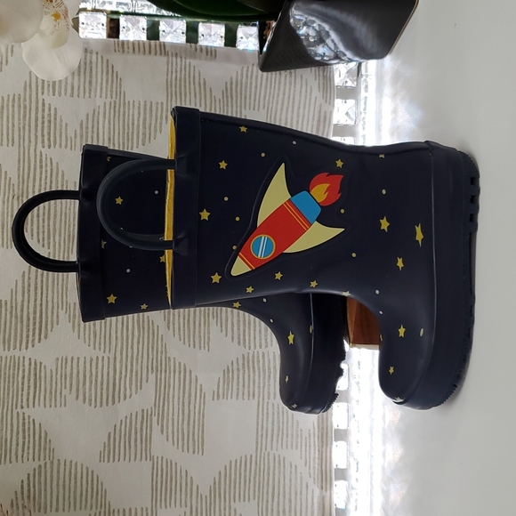 Cat & Jack Shoes Toddler Boys Rocket Print Pullon Rain Boots Cat